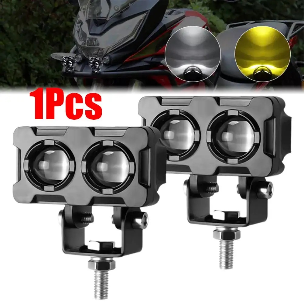 Motorcycle Led Modified Headlights, Two-color Lens, Yellow White Light And External Spotlights, G7g8