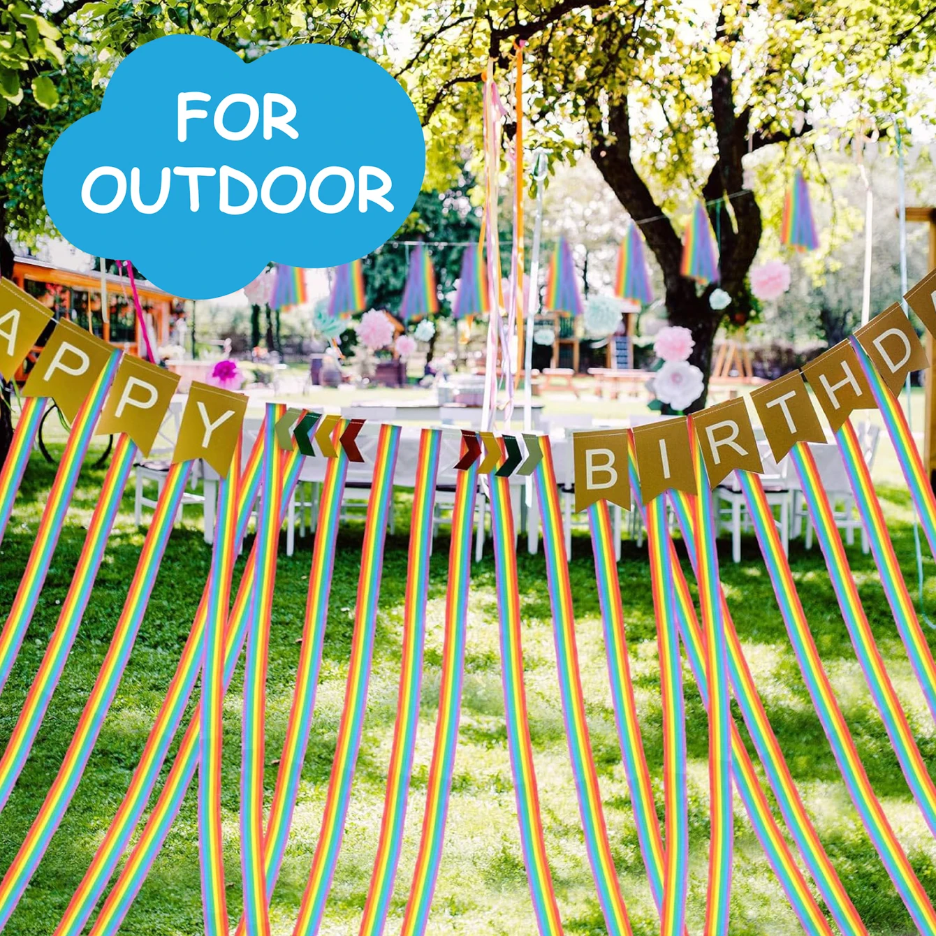 6pcs Rainbow Crepe Paper Streamers,Rainbow Streamers Party Decorations Birthday Streamers Party Streamers for Wedding Decoration