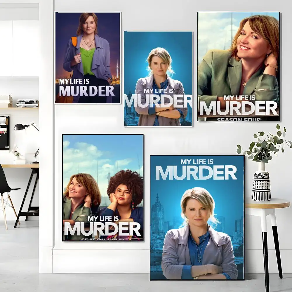 tv series M-My Life Is Murder-R Painting Calligraphy Boho Botanical Decor for Living Room Elegant Home Style