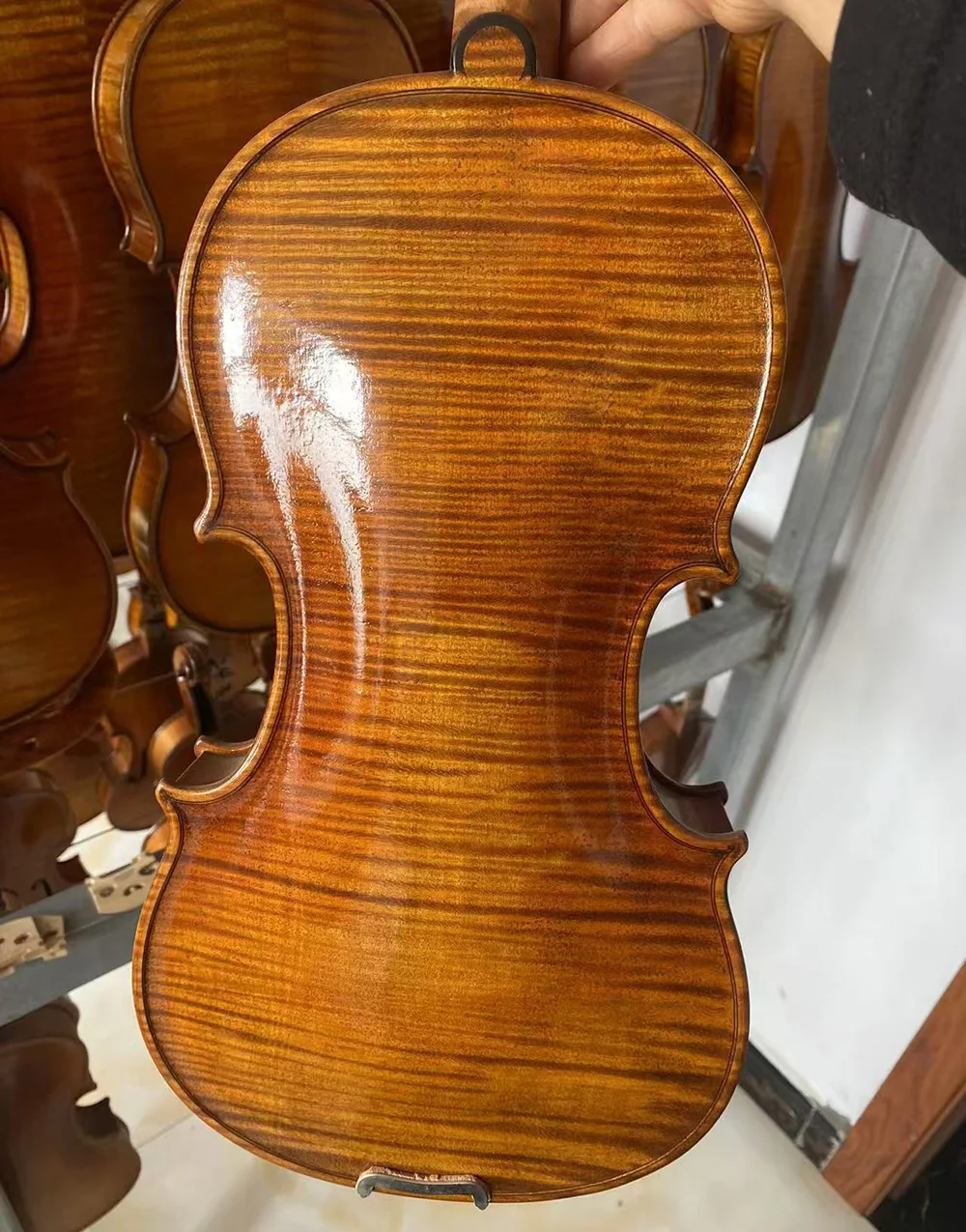 One Piece Back! Master II Level Stradivarius Violin Size 4/4 #3423 European Wood Handmade Oil Antiqued Varnish