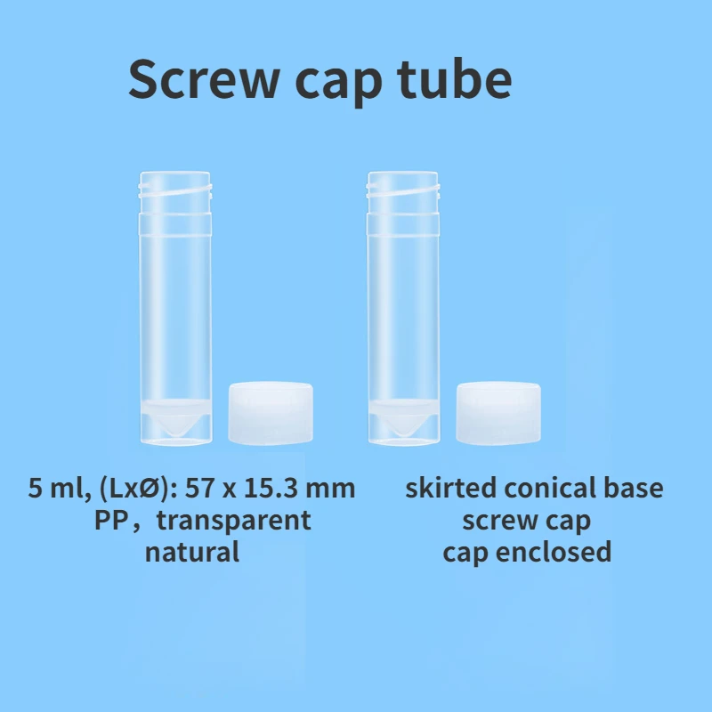 

SARSTEDT Plastic Centrifuge Tube Transparent Natural Screw Cap Cap Enclosed Skirted Conical Base Laboratory Sample