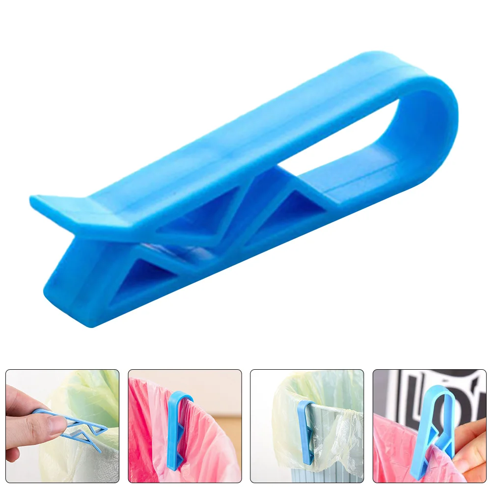 24 Pcs Wastebasket Garbage Clip Trash Bags Small Clamp Plastic Rubbish Holder Fasteners