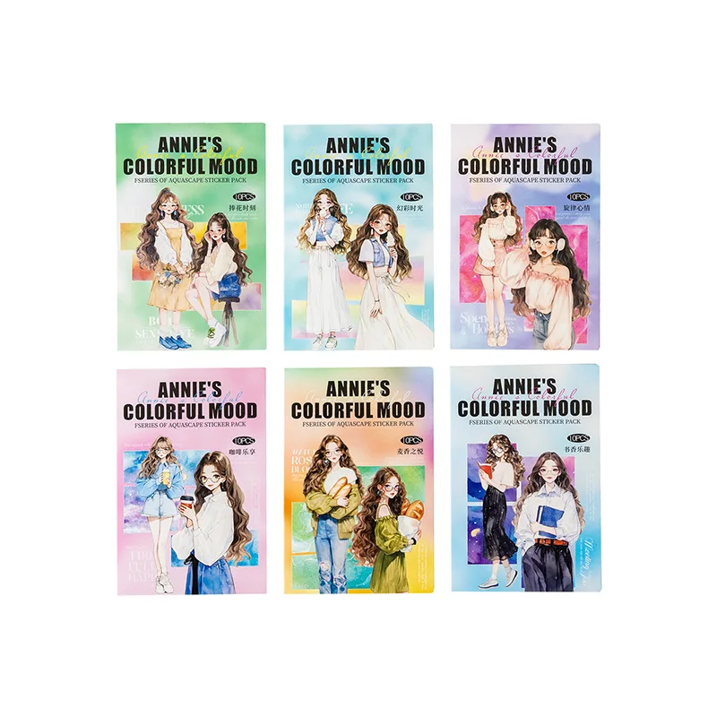 

24 компл./1 лот Kawaii наклейка для скрапбукинга Annie's красочное настроение принадлежности для скрапбукинга планировщик декоративные канцелярские наклейки