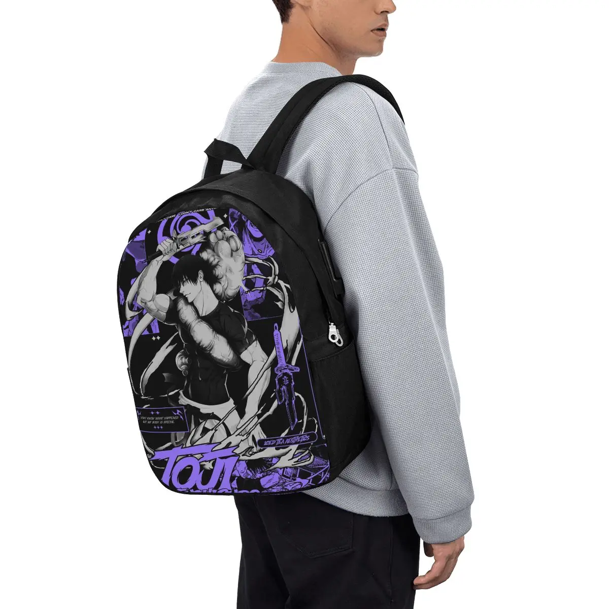 

Tokyo Revengers Toji Fushiguro Backpack Travel Notebook Bag Computer College Student School Bag Laptop Shoulder Bags