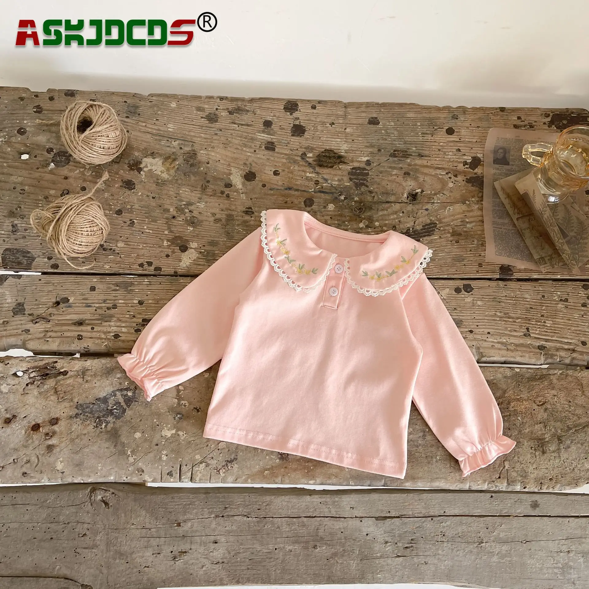 

Autumn Children Simplicity Bottoming Clothing Newborn Baby Girls Full Sleeve Peter Pan Collar Top Shirts Infant Toddler Cute