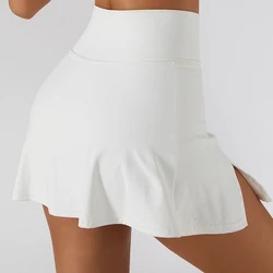 Sommer Neue Schlank Yoga Shorts Kurze Röcke Ultra Short Mini Röcke Gym Übung Lauf Fitness Tennis Anti-Licht Sport röcke