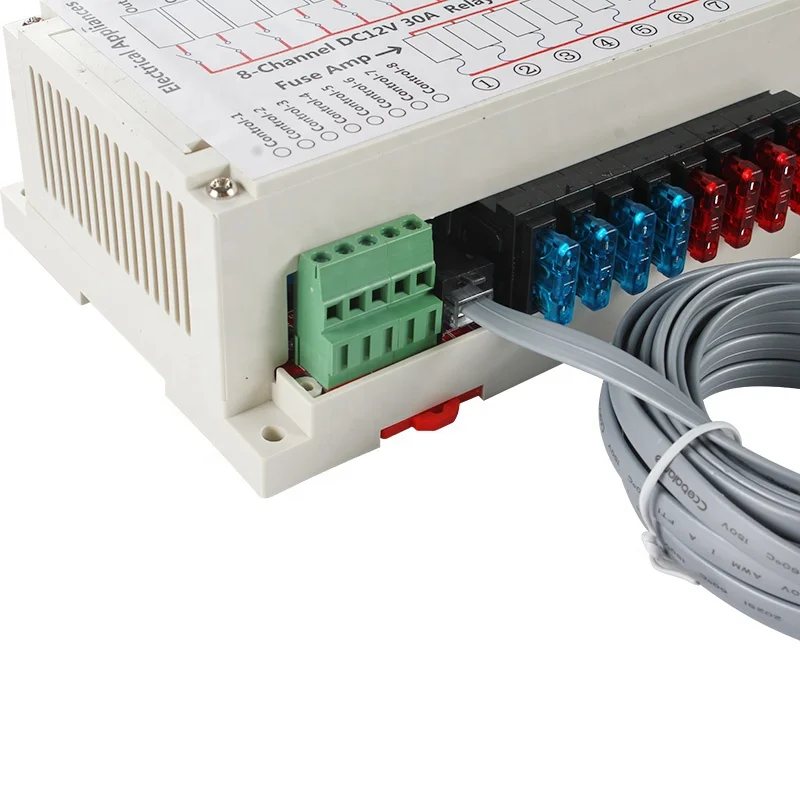 TYTXRV 6" 8-Gang RV Touch Screen Switch Blue Backlight With Relay System for Car Marine Boat RV Auto Caravan Application