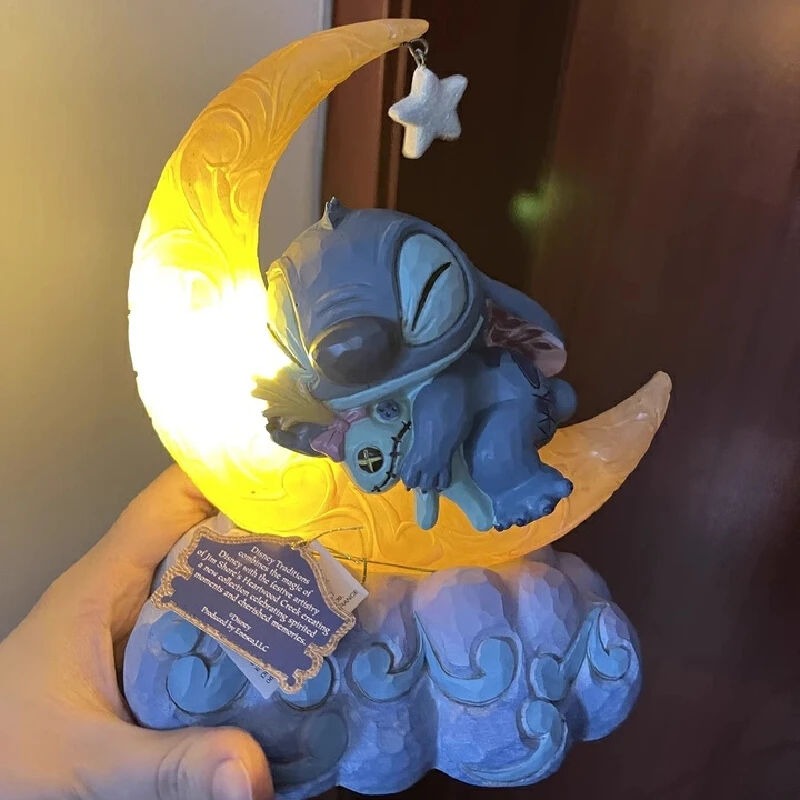本物のディズニーステッチアクションフィギュアステッチおやすみナイトライトオーナメント照明可能クリエイティブカスタマイズされた誕生日ギフト