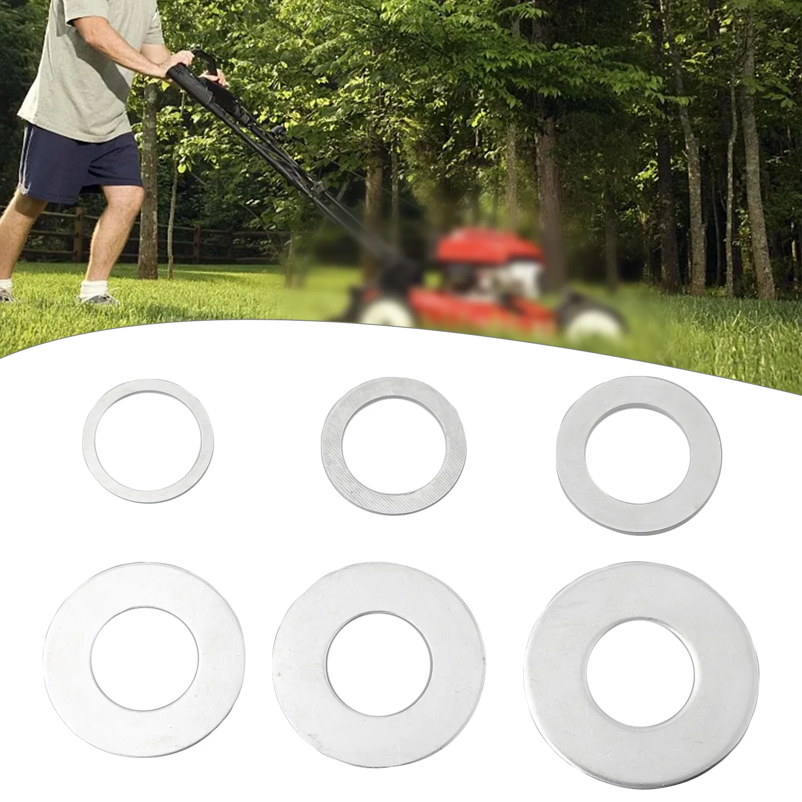 6 Pcs Circular Saw Blade Reducing Ring Conversion Ring Cutting Disc Aperture Gasket Inner Hole Adapter Ring 20/22/25.4/30/32/35m