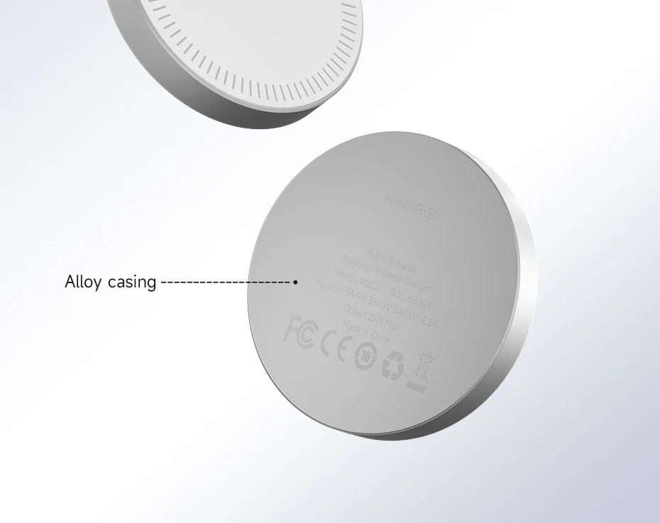 Hagibis Dual-Sided Magnetic Wireless Charger Qi2 25W