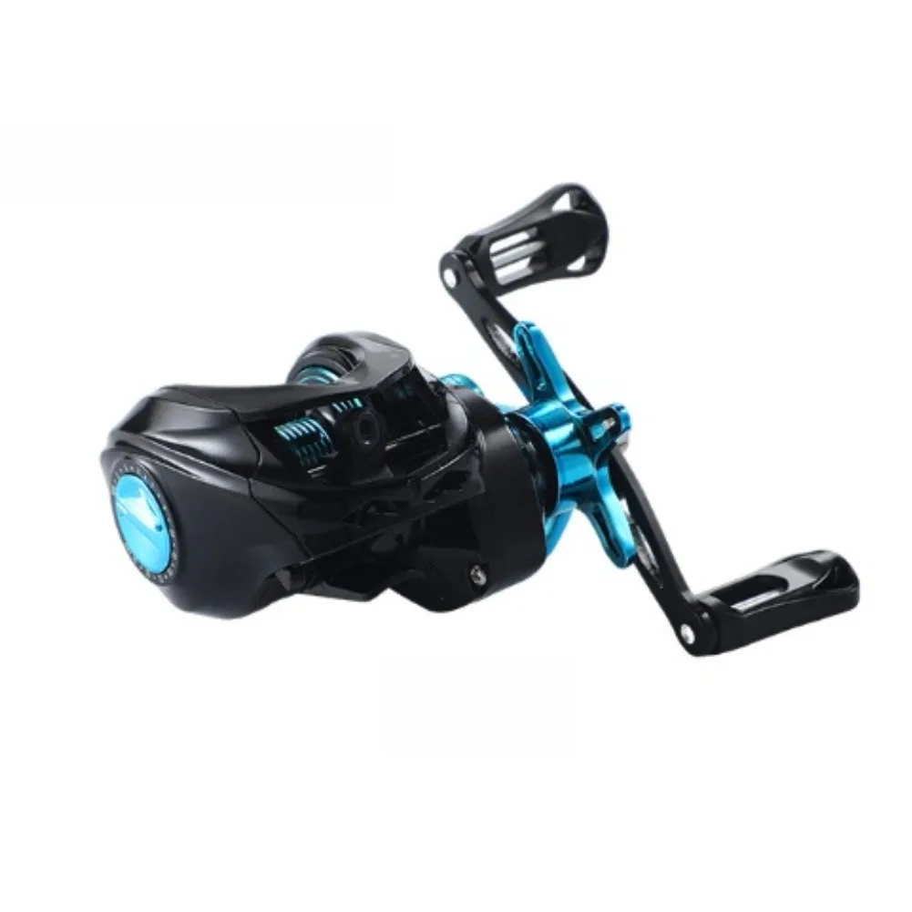 Baitcasting Reel Designed with Drag Click Alarm Anti-Backlash Function Metal Spool for Mini Fishing Light Line Low Profile Use