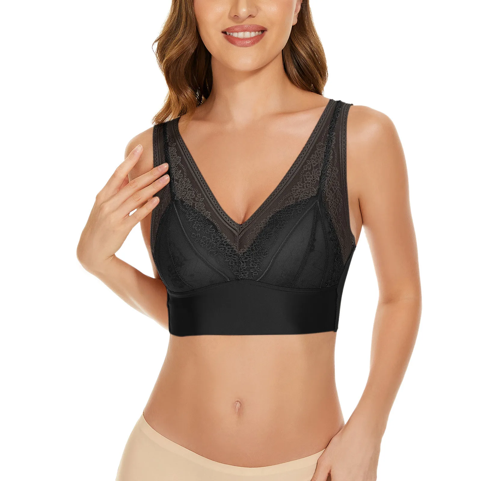 

2024 Lace Bra Women Underwear Bralette Crop Top Sexy Female Bra Large Tube Top Medium Support Sports Bras for Women