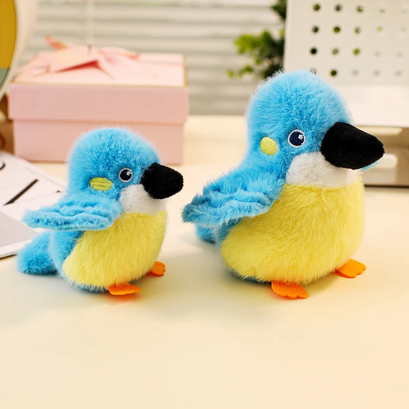 かわいい鳥ぬいぐるみミニ人工ペンダントおもちゃかわいいリアルなオウムスズメぬいぐるみペンダントバッグアクセサリー子供の誕生日プレゼント