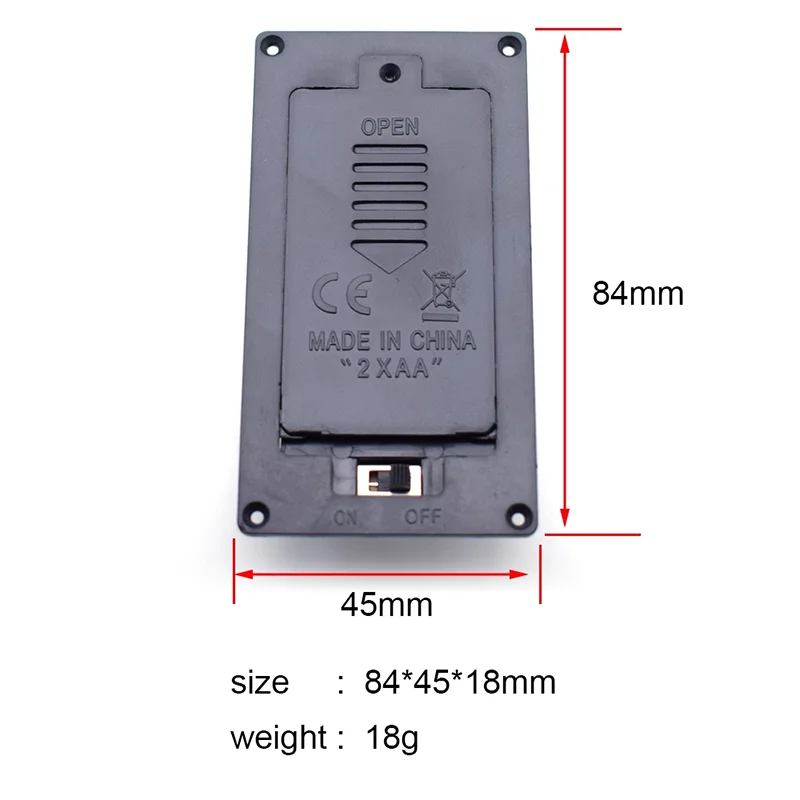 5PCS 390 Slide cover buckle cover with switch 2 No. 5 battery box AA battery bin 3V battery box square