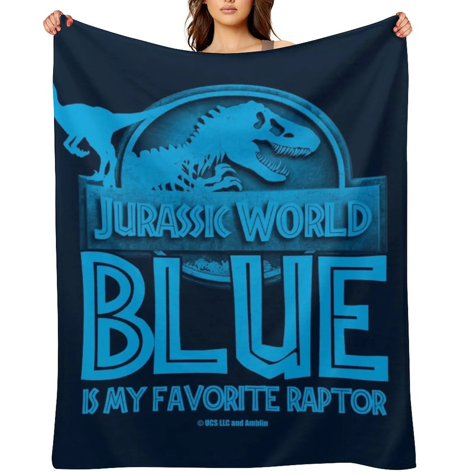 Jurassic World - Blue is my favorite raptor Throw Blanket For Sofa Thin Stuffeds Decorative Sofa Quilt Blankets