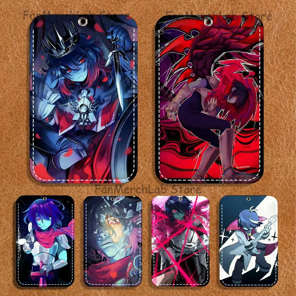 

D-DeltaruneS Kris Holder Keychain For Bank Business Work Card Holder Student Card Protective Case Bus Card