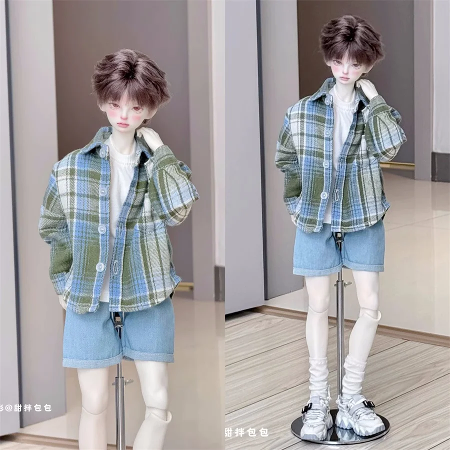 BJDドール服 Tシャツ おもちゃ 男の子 女の子 子供 ハンサムトップ キュートコート レッド グレー オールマッチ カジュアル ID75 1/4 ギフト ドールアクセサリー