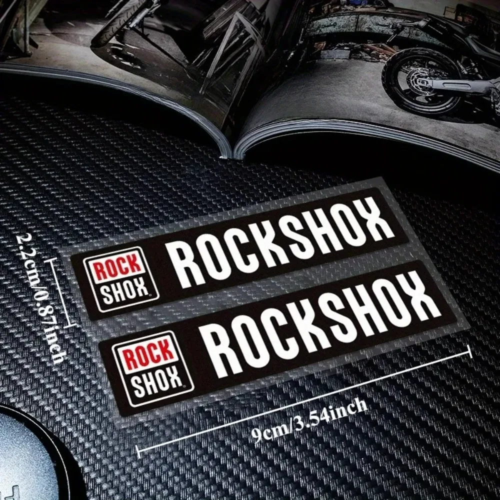 2D Flat Fashion 'RoShox Brand' Sticker Pair, Suitable for Bicycle Theme Mobile Phone Case, Luggage, Enhanced Riding Focus Touch