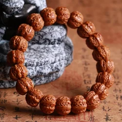 Nature Vajra Bodhi Rudraksha Bracelets for Men Meditation Mala Bead Bracelets for Women Jewelry Prayer Tibetan Buddhism Bracelet