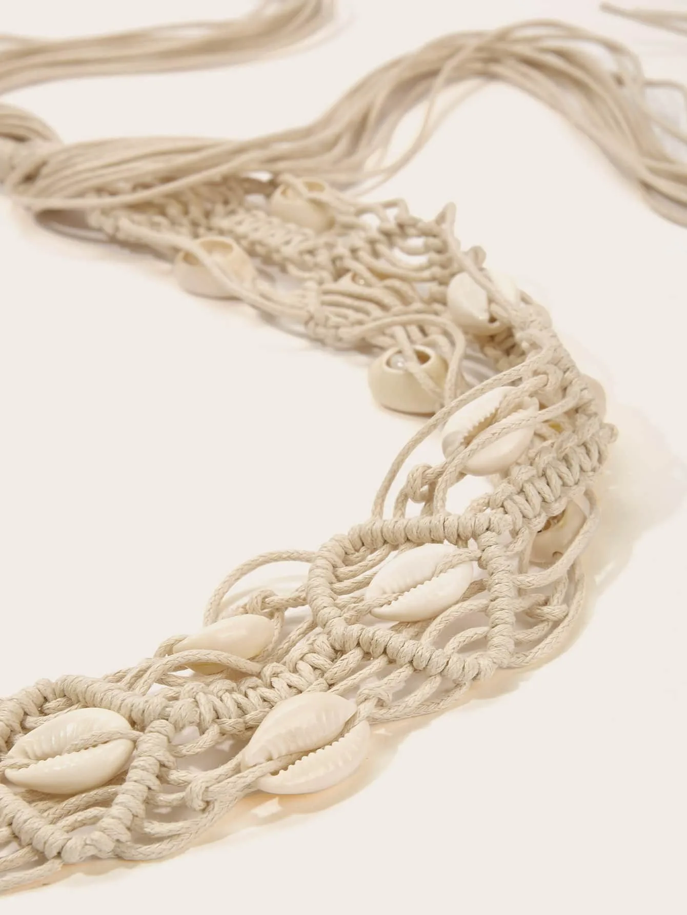 1 Stück Damen Modischer, lässiger Seil-Taillengürtel im Urlaubsstil mit kleinen Muscheldekorationen, geeignet für Strand- und Alltagskleidung im Boho – Detail 3
