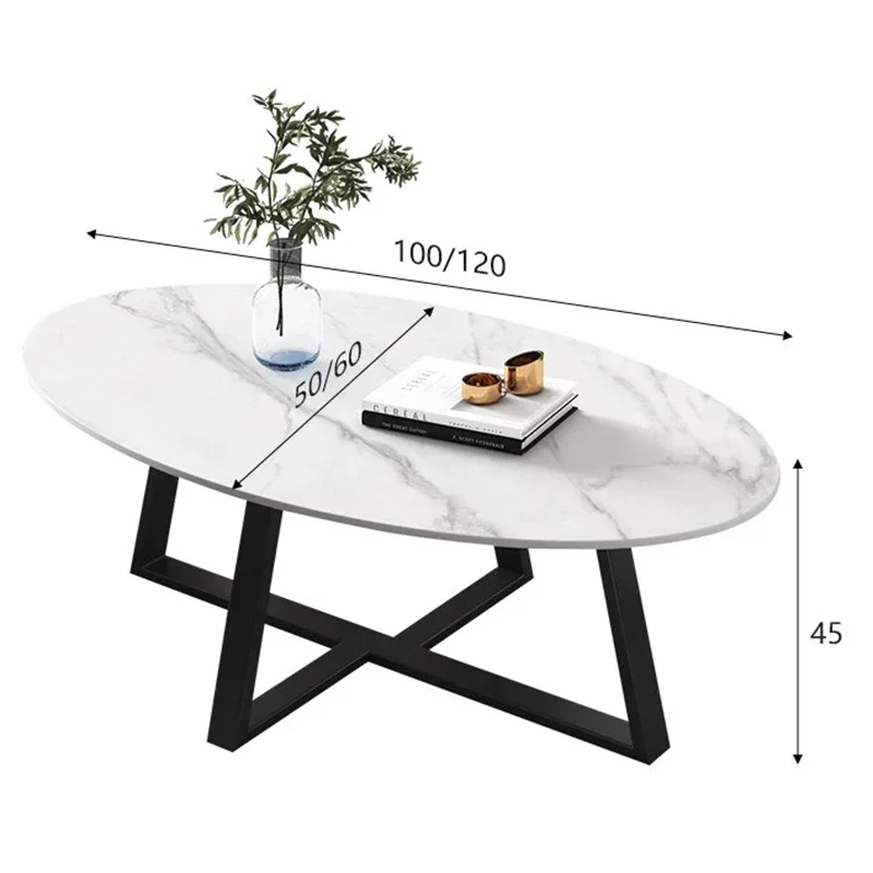 Elegant Trendy Coffee Table Premium Fashionable Minimalist Oval Side Table Luxury Aesthetic Table Basses De Salon Furniture