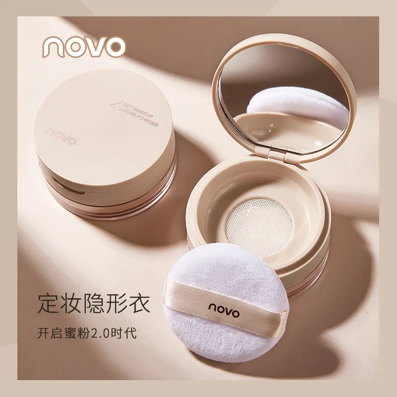 NOVO 소프트 포커스 마이크론 오래 지속되는 메이크업 파우더, 클리어 내추럴 컨실러, 루즈 파우더 세팅 파우더, 오래 지속되는 방수