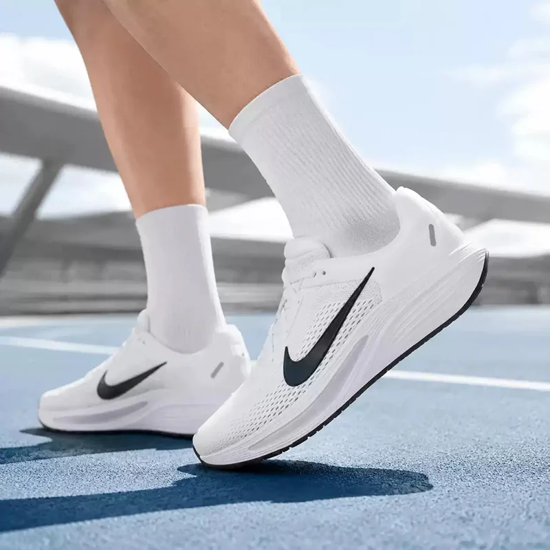 Nike Official Genuine Sports Shoes - Men's White Sneakers with Mesh Upper for Breathable Running IM6368-101