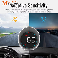 Car GPS Speedometer Display Compass Speed Mileage Overspeed Fatigue Alert Auto Light KMH MPH Speed Head Up Display Universal