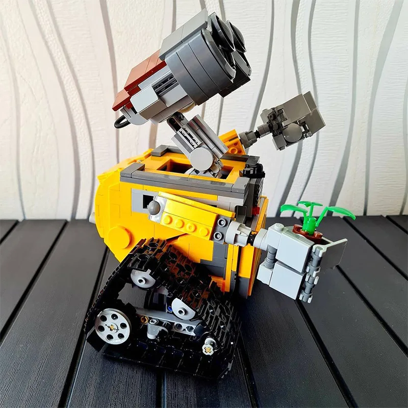 Pixared walle robô bloco de construção montagem modelo kit quebra-cabeça das crianças brinquedo diy ornamento desktop presente parede-e