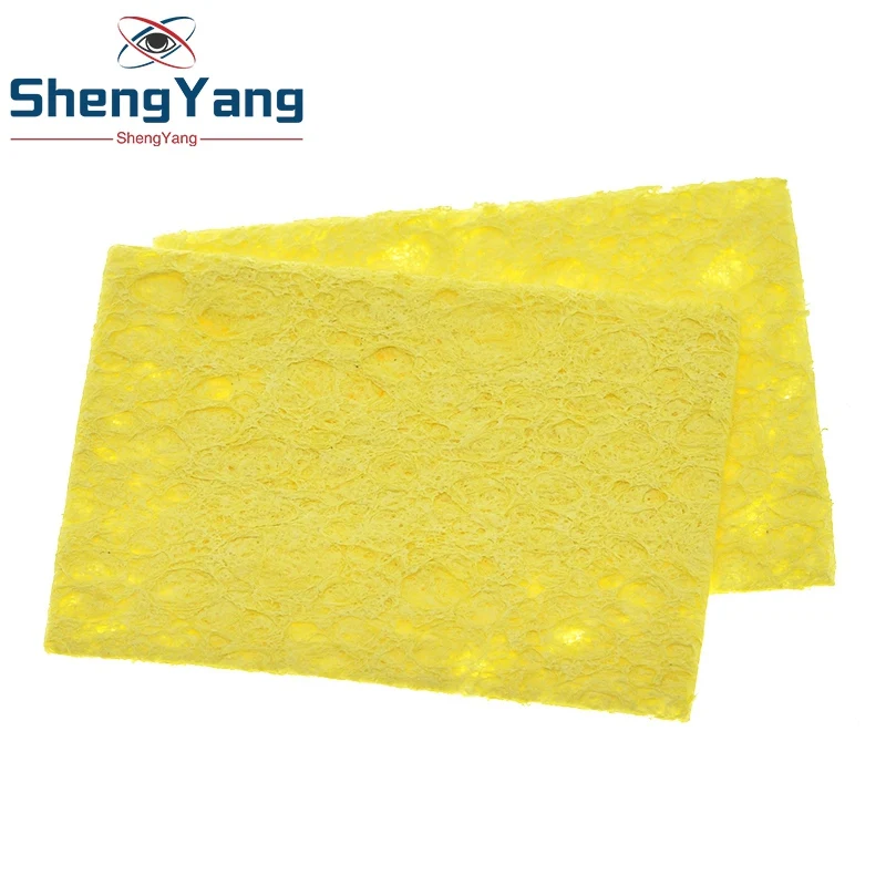 TZT High quality 10Pcs High Temperature Resistant Sponge Electric Iron Tip Cleaning Sponge Rectangular 3.5CM*5CM