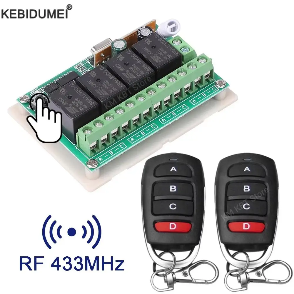 433Mhz Dc 12V 4CH R…