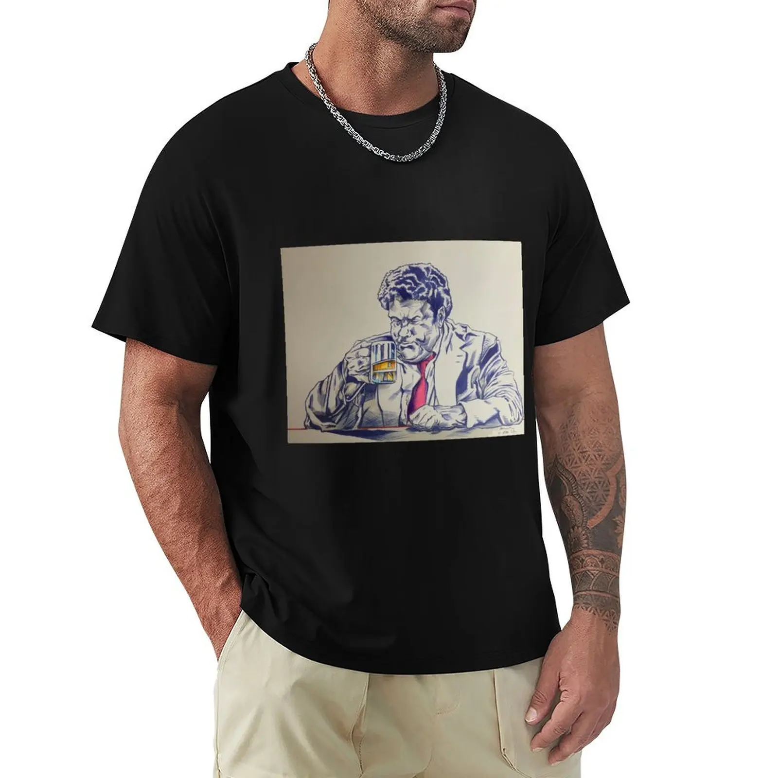 Norm Peterson Cheers George Wendt T-Shirt Simple Line Art Print Tee