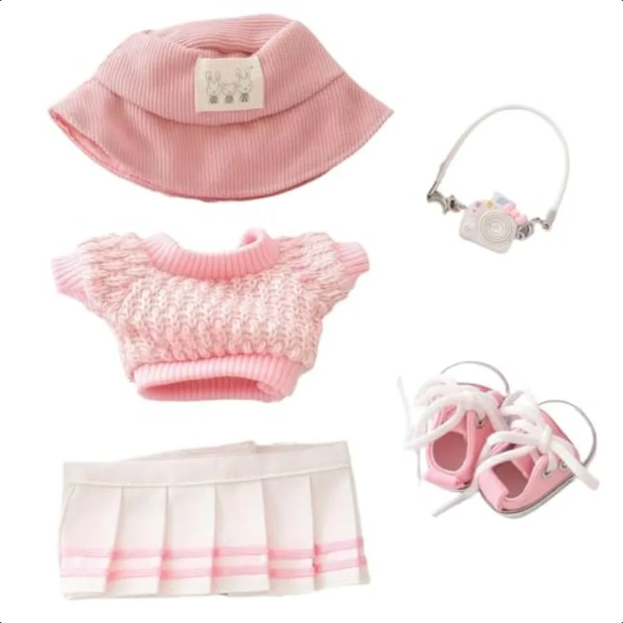 

17cm Doll Clothes Set Outfit Girly Costume for 6.7 Inch Dolls Accories Fashion Dres Clothes Set Suitable for Labubu Clothes Par