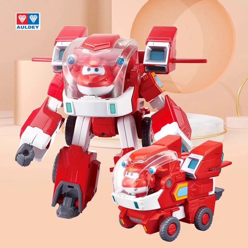 Auldey Original Super Wings Toy – Jett Donnie großes Fahrzeug Super Robot Equipment Mecha Set für Jungen, Weihnachtsgeschenk, Modellornamente