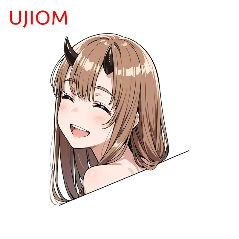 UJIOM Cute Smile Peeking Girl Wall Sticker Enchanting Hot Selling Waterproof Vinly Decal Suitable For Bedroom Bathroom Decor