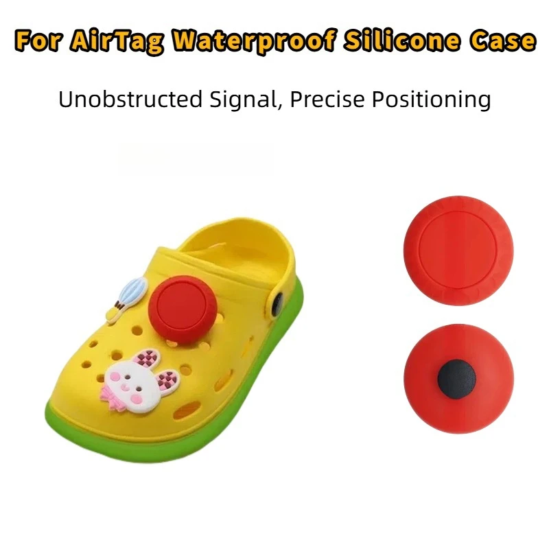

For Apple AirTag Anti-Lost Tracker - Durable Waterproof Silicone Case Snug & Secure Fit for Pets Kids & Clogs