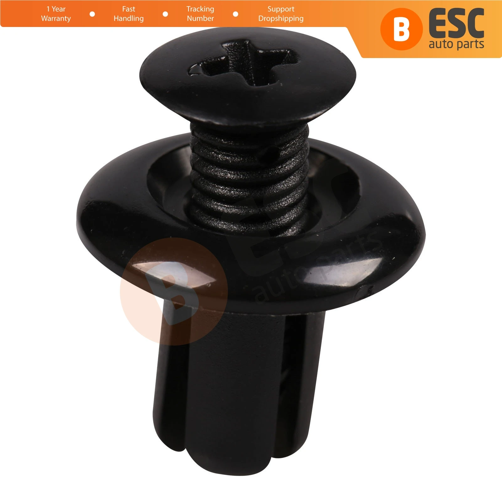 

ESC ECF2613 10 Pieces Push Type Retainer for Mazda: B092-51-833 Ford: MB-455-56143 Hyundai Kia 86590-28000