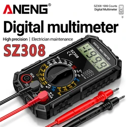 ANENG SZ308 kare dalga dijital Tester 1999 sayımları HFE triyot Buzzer multimetre AC/DC gerilim 10A akım multimetreler metre aracı