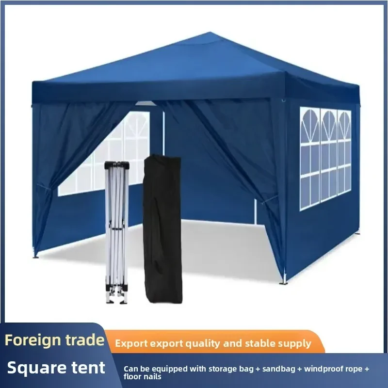 2026 Four-Corner Folding Tent for Outdoor Activities Cross-Border Foreign Trade 12kg Hollow Frame Rainproof Sunshade Oxford Sunp