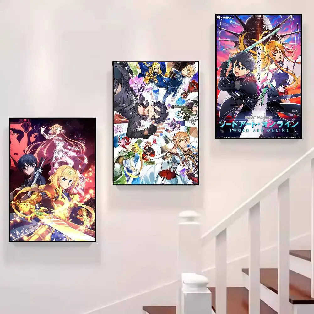Japanese Anime S-Sword Art Online Gift Frameless Poster Personalized Gift For Lovers Customizable Decorative Home Decor