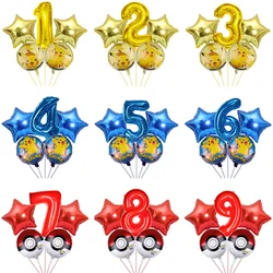 Pokemon Star Aluminum Balloons Set Children Pikachu Poké Ball Round Shape Balloon Kid Toys for Boys Anime Party Decoration 5Pcs
