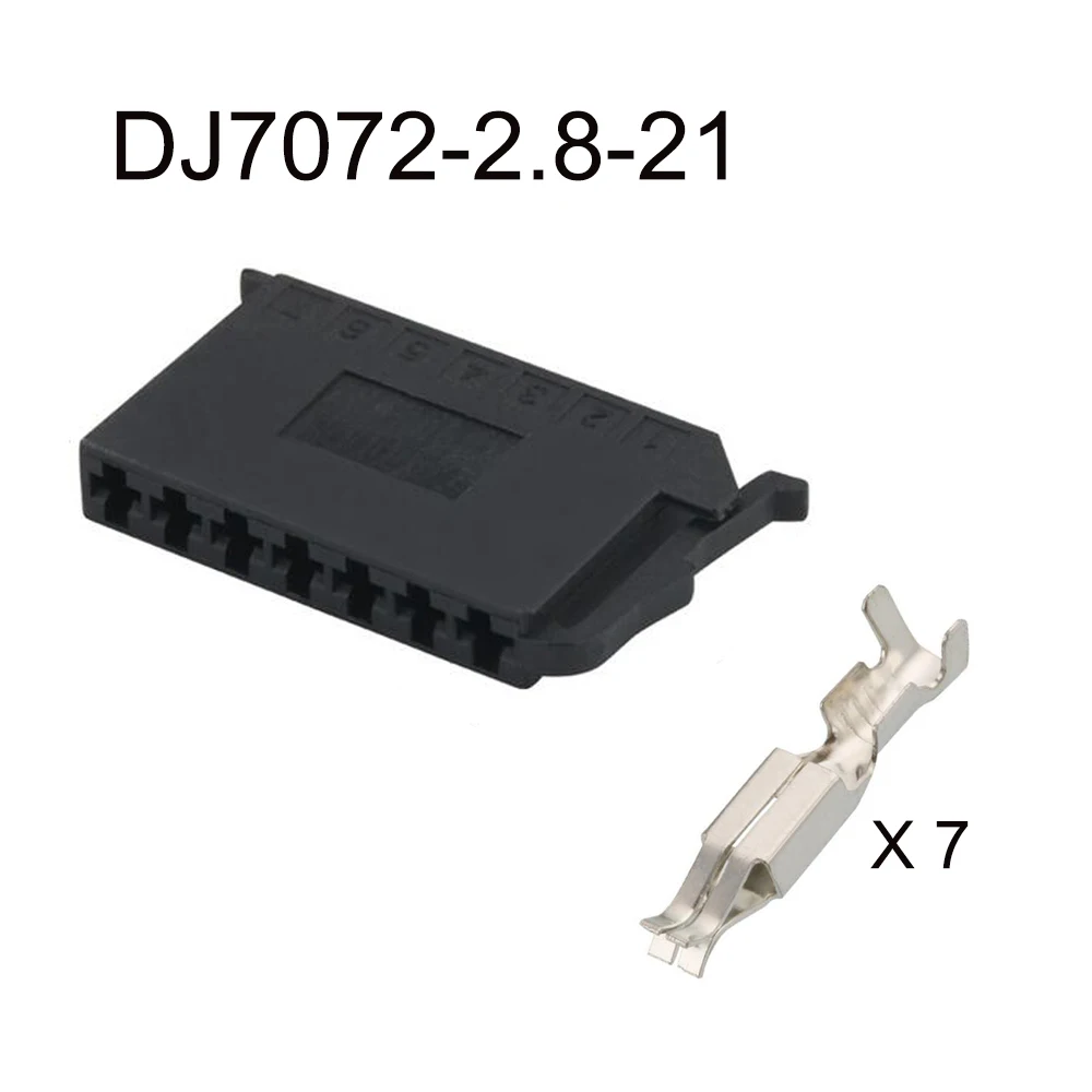 

100set DJ7072-2.8-21 automotive Waterproof connector 7 pin famale male cable Plug socket Includes terminal seal