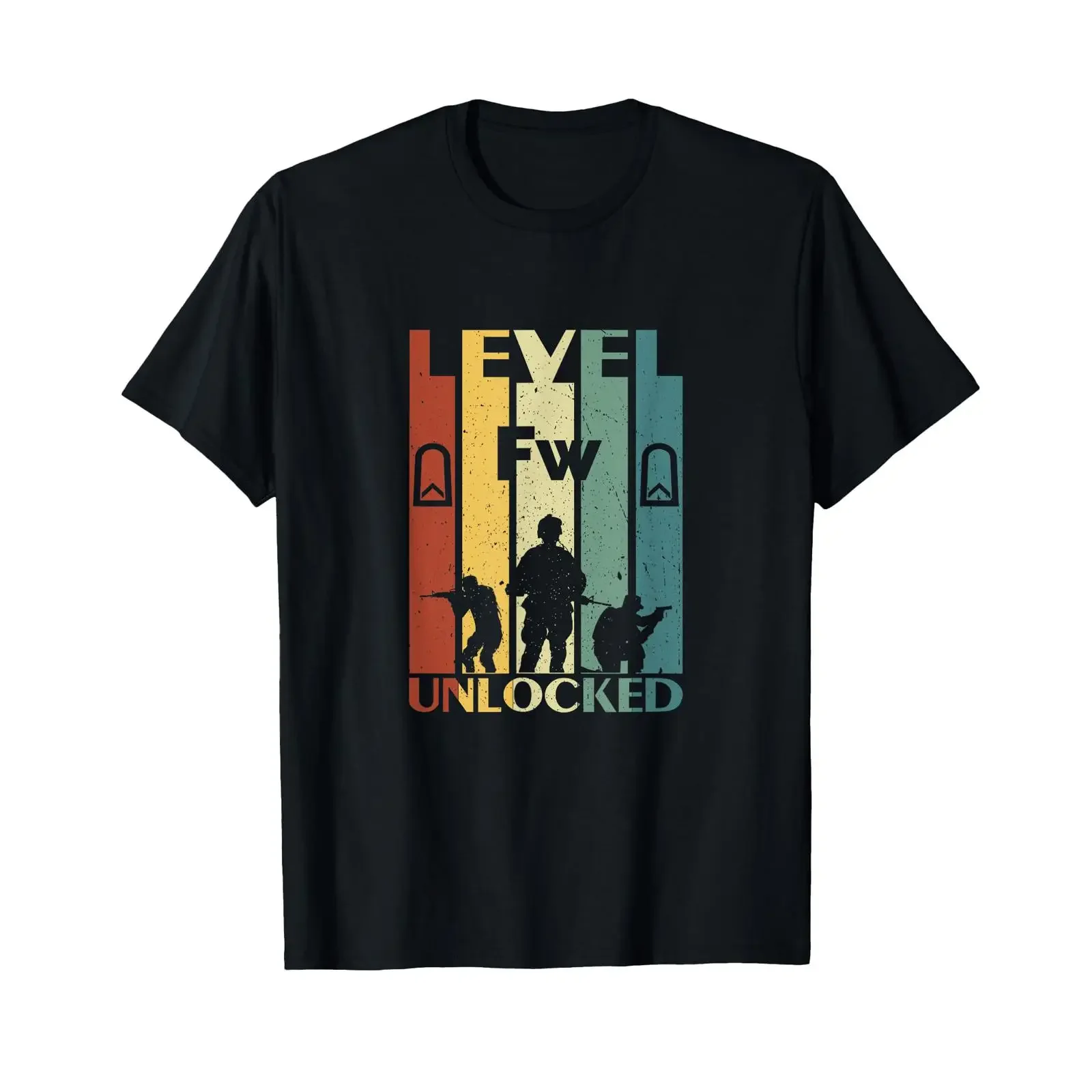 Level Feldwebel Soldier Unlocked Transport Vintage T Shirt vintage Washed Top For Everyday Wear fashion Slightly