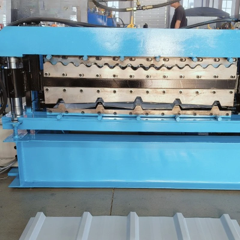 Supply upper-layer small corrugated lower-layer tile press, double-layer roof tile equipment