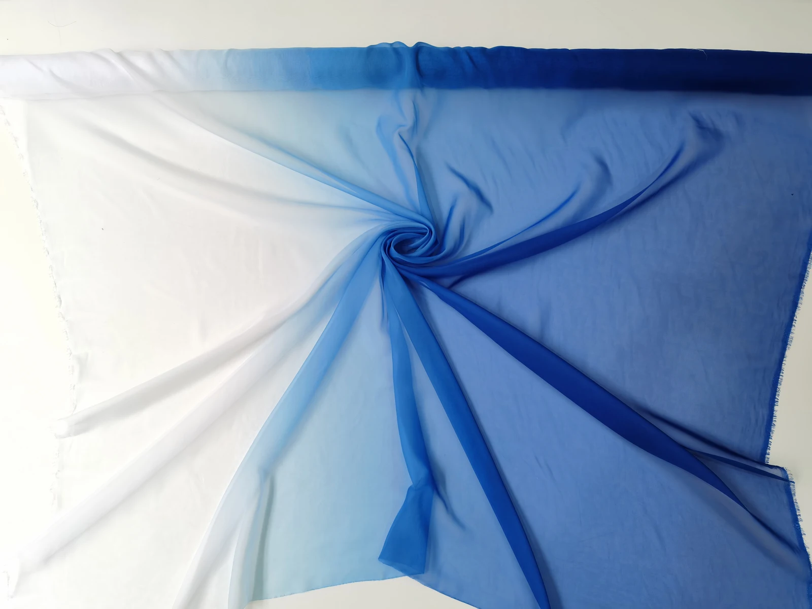 Farbverlauf-Imitat-Seidenstoff 30D Chiffon-Gewebe für Kleider, 2-Farben-Stoff für Tanzkleidung, Hochzeitsstoff Meterware – Detail 11