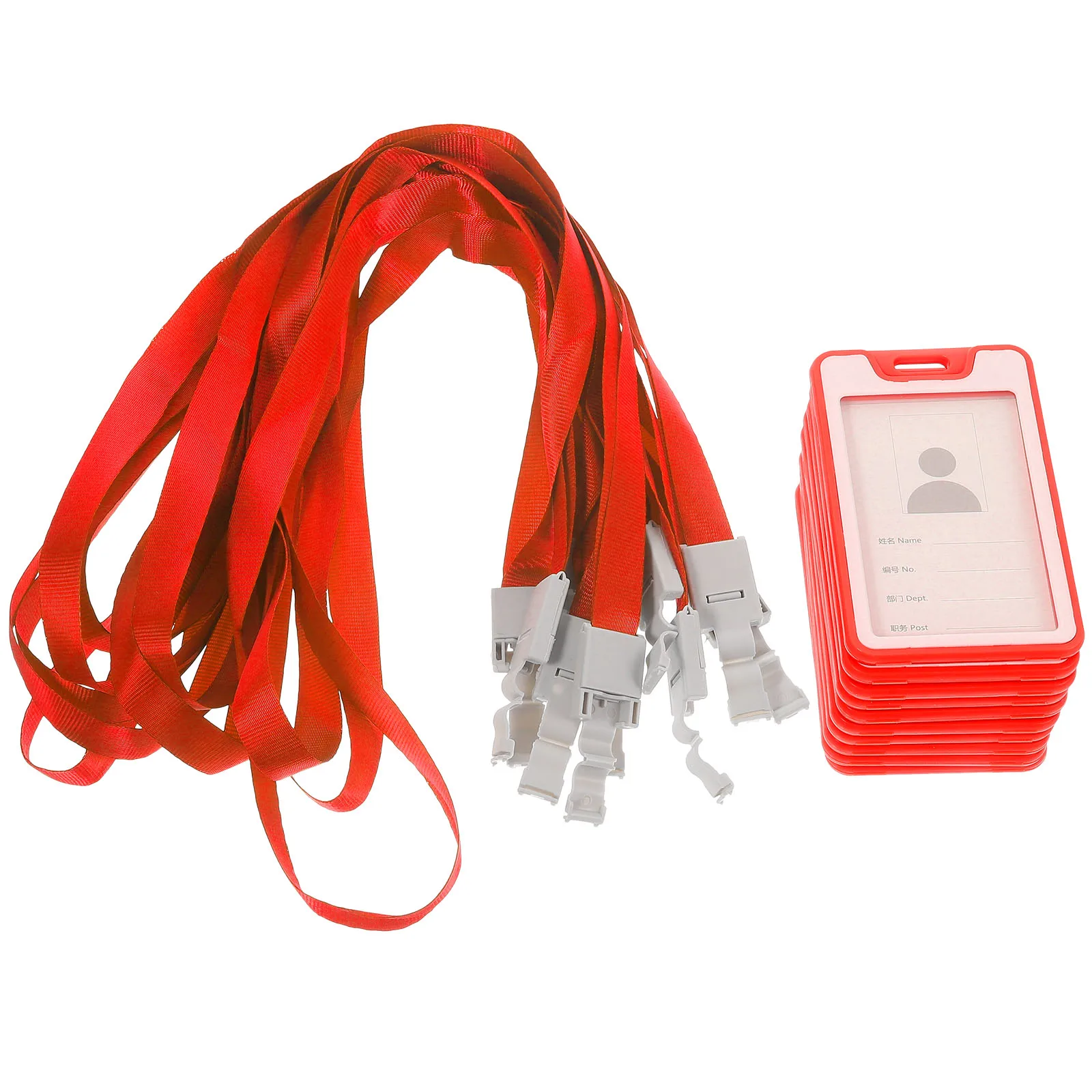 

10 Pcs Access Badge Holder Lanyard Id Card with Cards Sleeve Sleeves Exhibition Pass