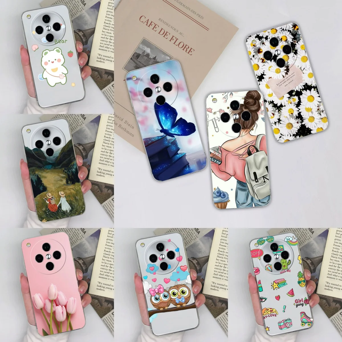 Cases For OPPO Find X8 X8 Pro Butterfly Flower Girl Durable Shockproof High Quality Transparent Shell For OPPO Find X8 Pro Funda