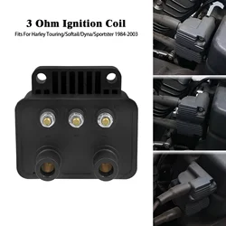 Motorcycle 53-434 3Ohm Single Fire Ignition Coil 12V For Harley Sportster XL 883 Softail Touring Electra Glide FLHR Dyna 84-2003