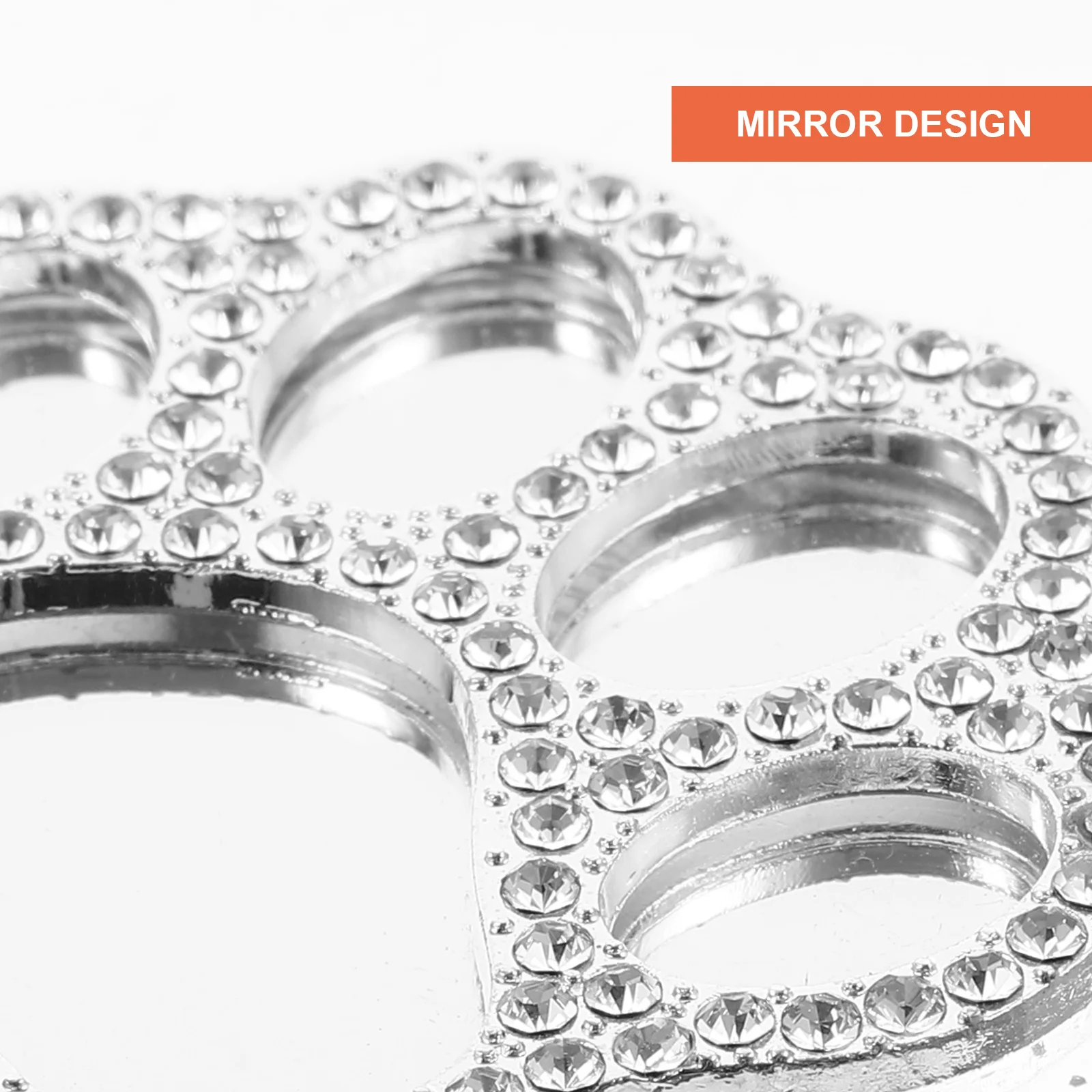 크리스탈 고양이 발 장식 DIY 휴대폰 케이스 데코 라인스톤 장식 미니 여행용 화장 거울 반짝이는 휴대용 폰 커버