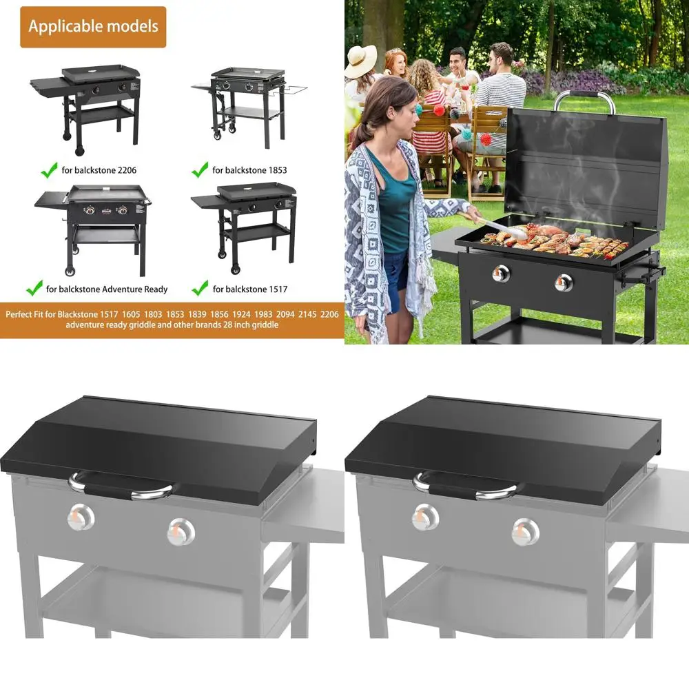 

Универсальная откидная крышка с ручкой для 28-дюймовых грилей, жесткий защитный кожух для различных моделей 28-дюймовых грилей